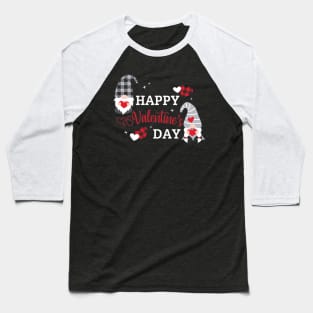 Happy Valentine's Day, Love valentine svg, Valentine's Day Svg,Gnomes Svg, Valentine, Valentine Gnomes , Plaid heart, Plaid Gmome Baseball T-Shirt